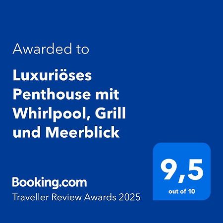 Luxurioeses Penthouse Welle Mit Whirlpool, Grill Und Meerblick Vir Bagian luar foto