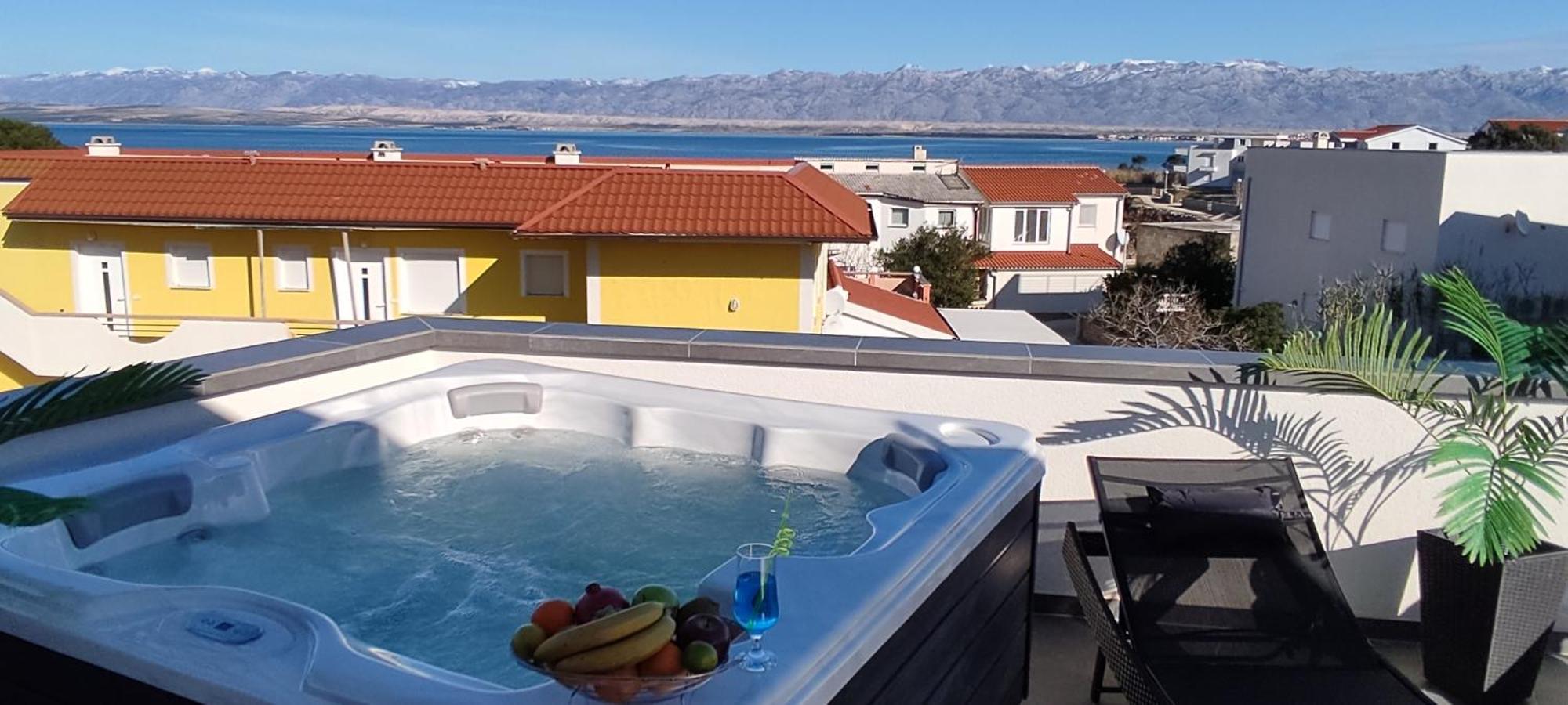 Luxurioeses Penthouse Welle Mit Whirlpool, Grill Und Meerblick Vir Bagian luar foto